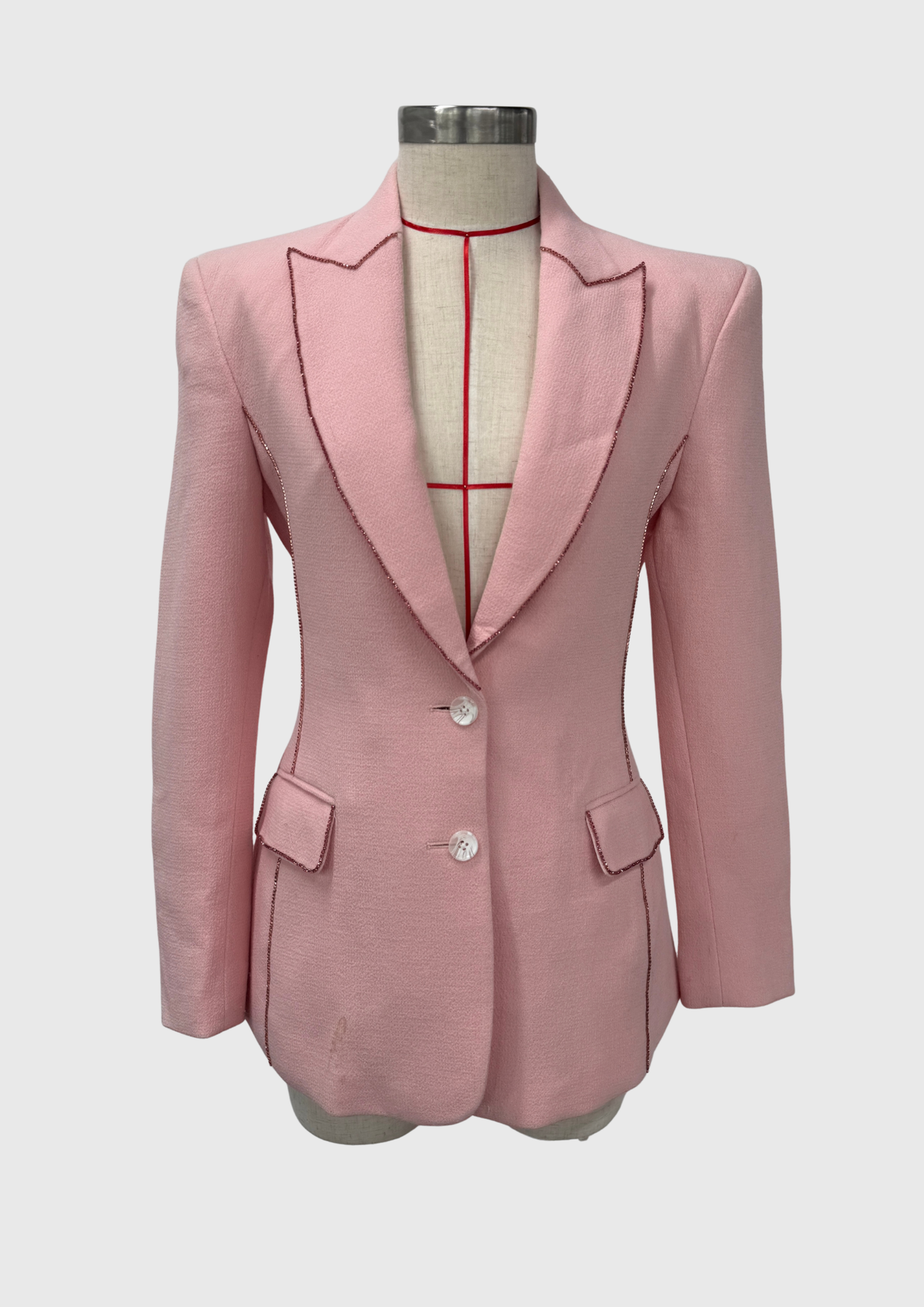 Pink Blazer with Crystal Embellishment Size UK8