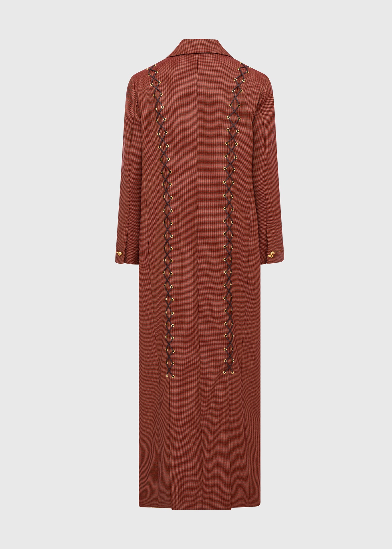 Sahara Rust Lace-Up Coat