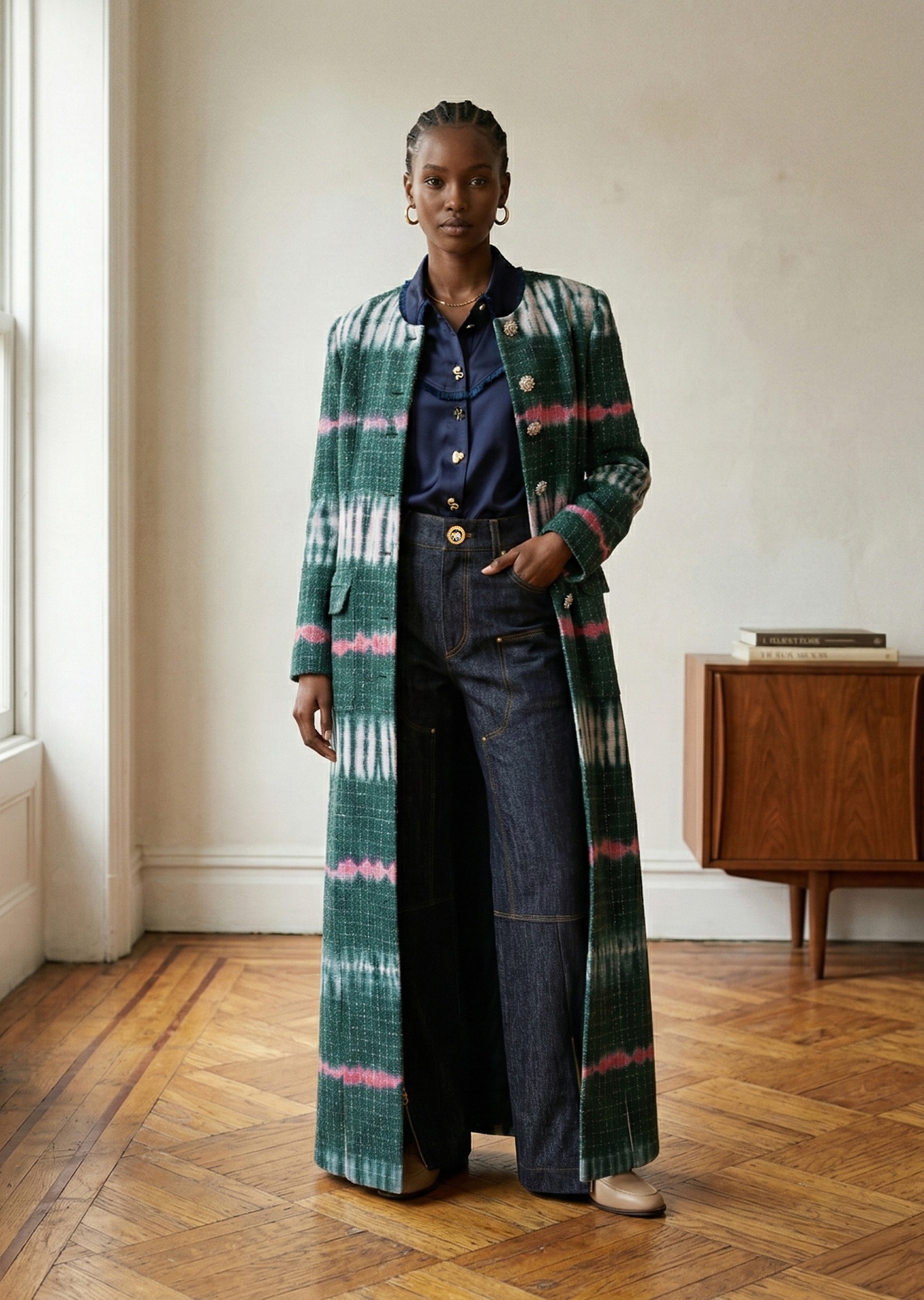 Sienna Jade Tweed Coat