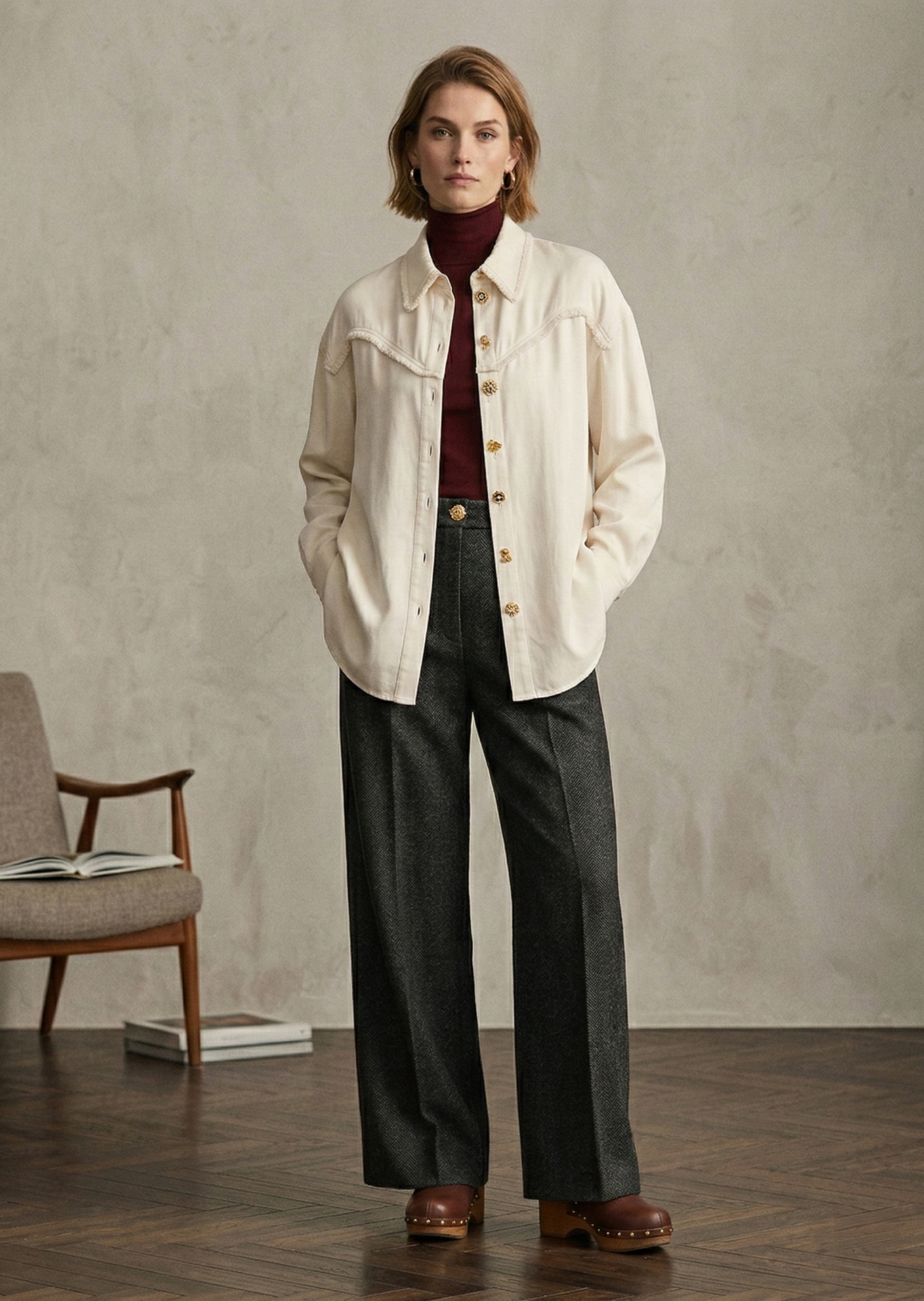 Aurelia Ivory Fringe Shirt