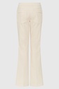 Lace-Up Luna Cream Denim Flared Trousers