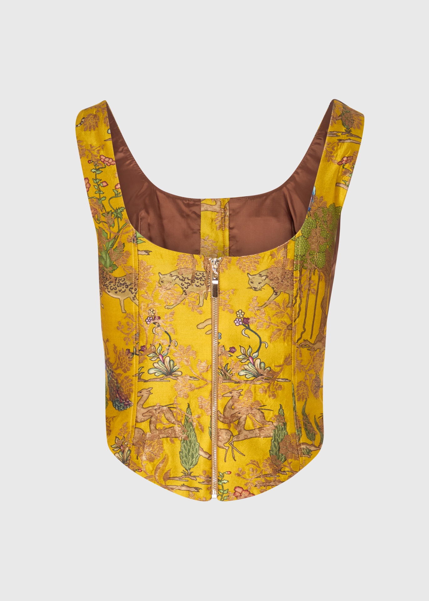 Imara Silk Brocade Corset Top