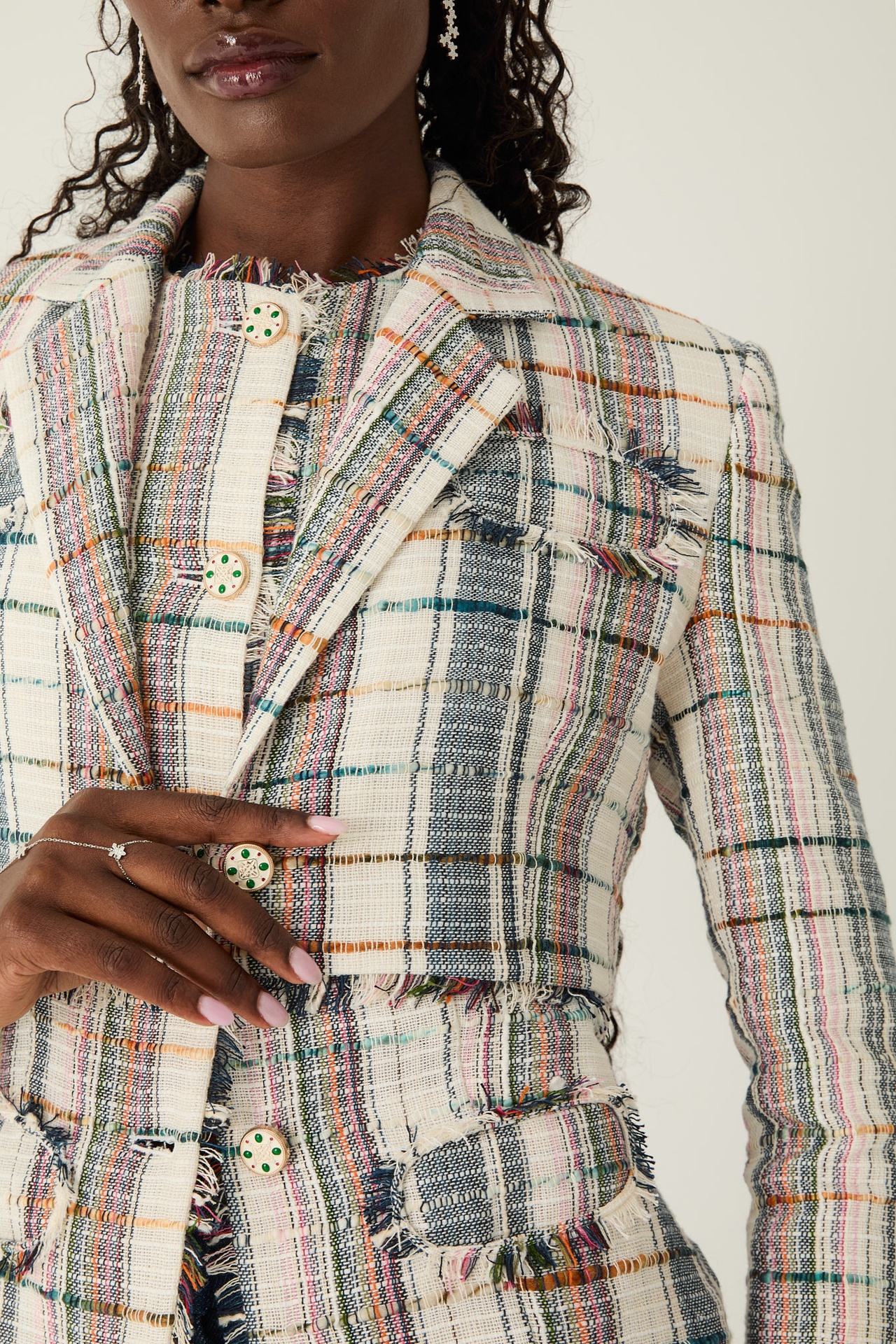 Anashe Tweed Cropped Jacket