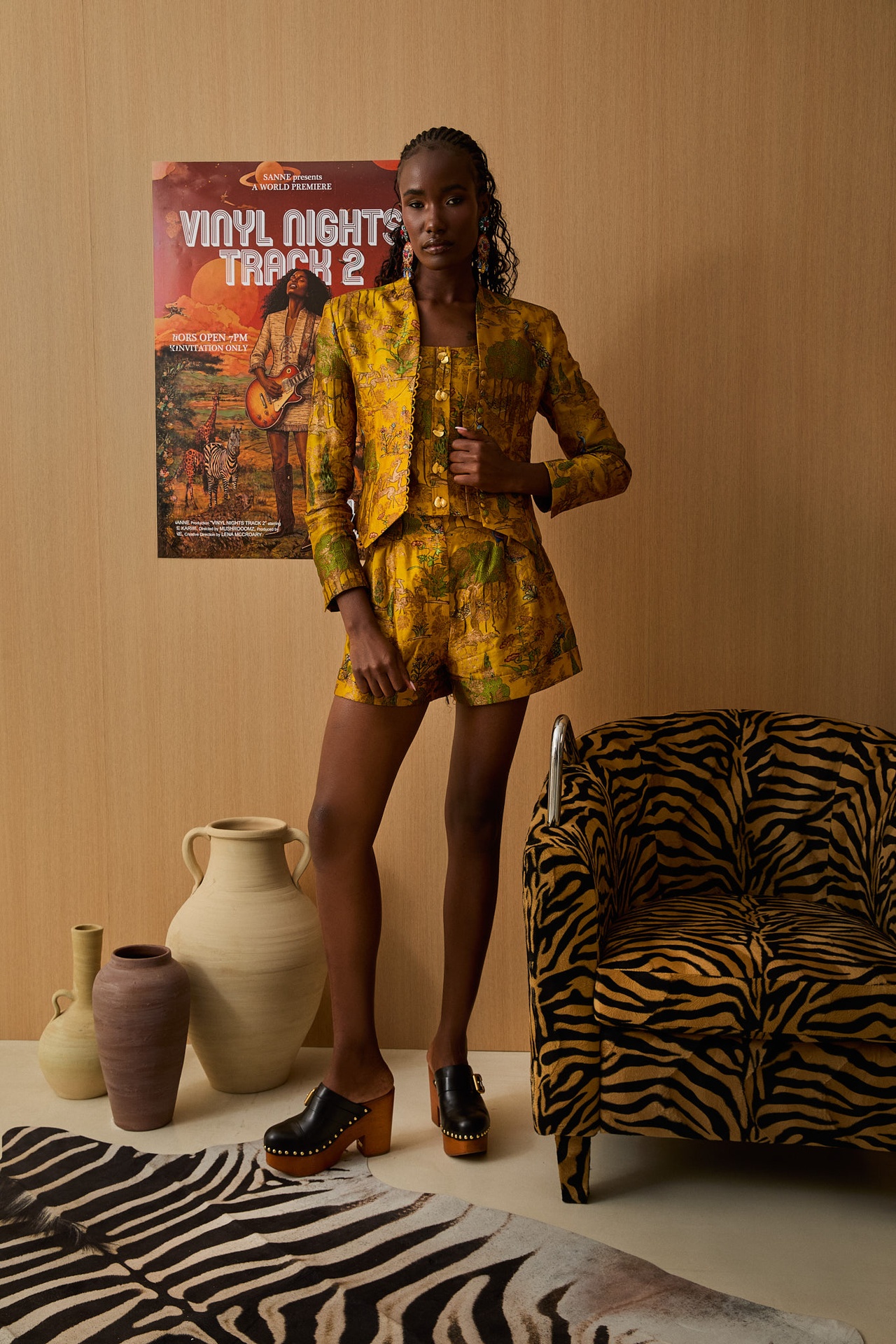 Imara Silk Brocade Shorts