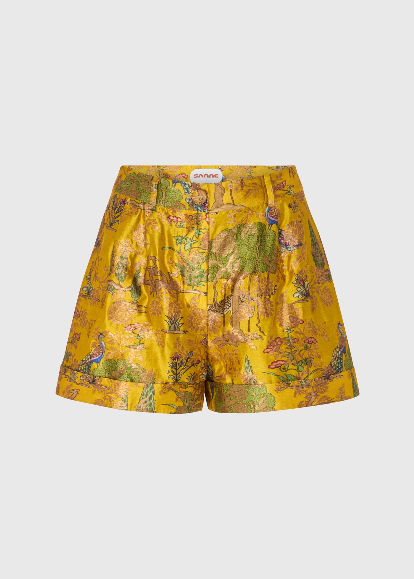 Imara Silk Brocade Shorts