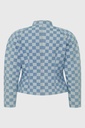 Checkered Cosmic Voyage Raglan Sleeve Jacket