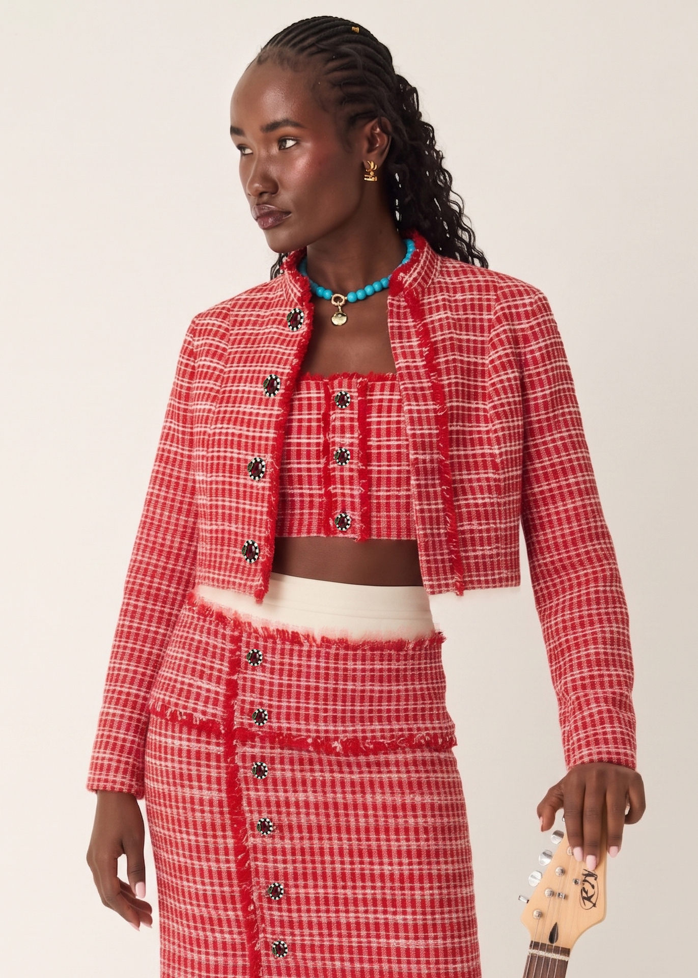 Saruna Tweed Cropped Jacket 