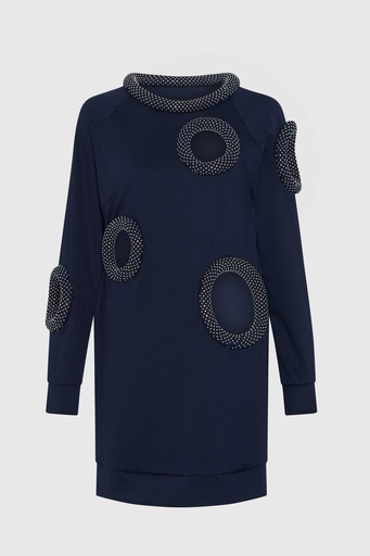 Midnight on the Moon Crepe Dress (UK16)