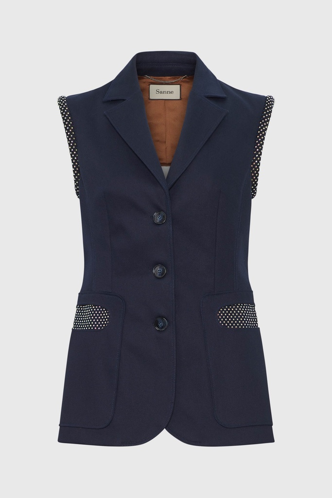 Crystal Rocket Pocket Navy Vest