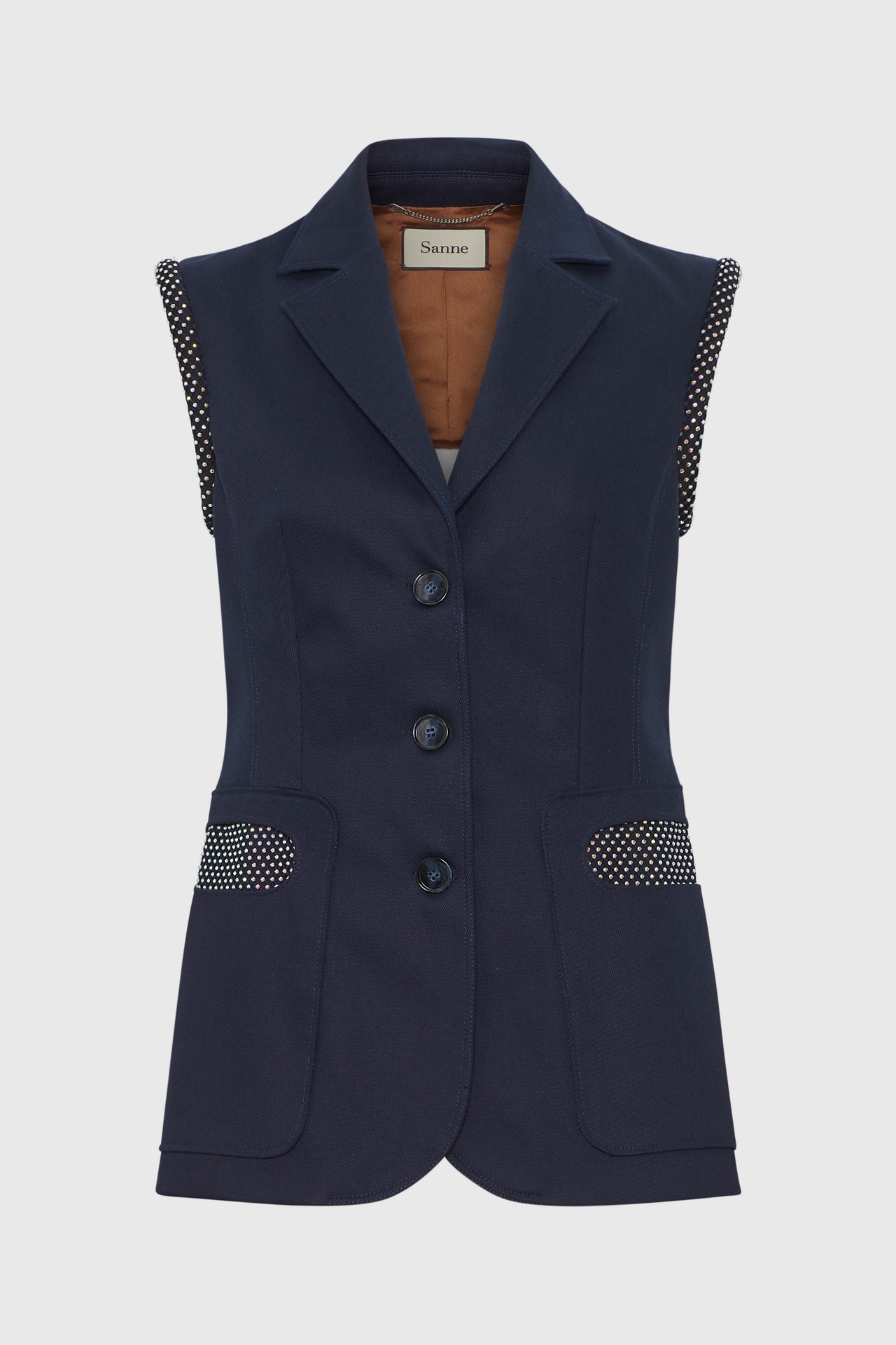 Crystal Rocket Pocket Navy Vest