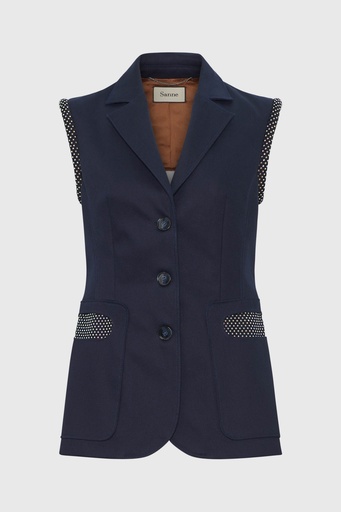 Crystal Rocket Pocket Navy Vest (UK16)