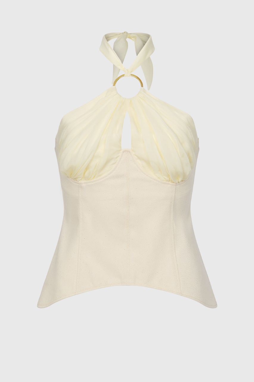 Chiffon Cinch Corset Top (UK16)