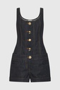 Cinch Corset Denim Playsuit

