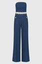 Crystal Chain Denim Jumpsuit