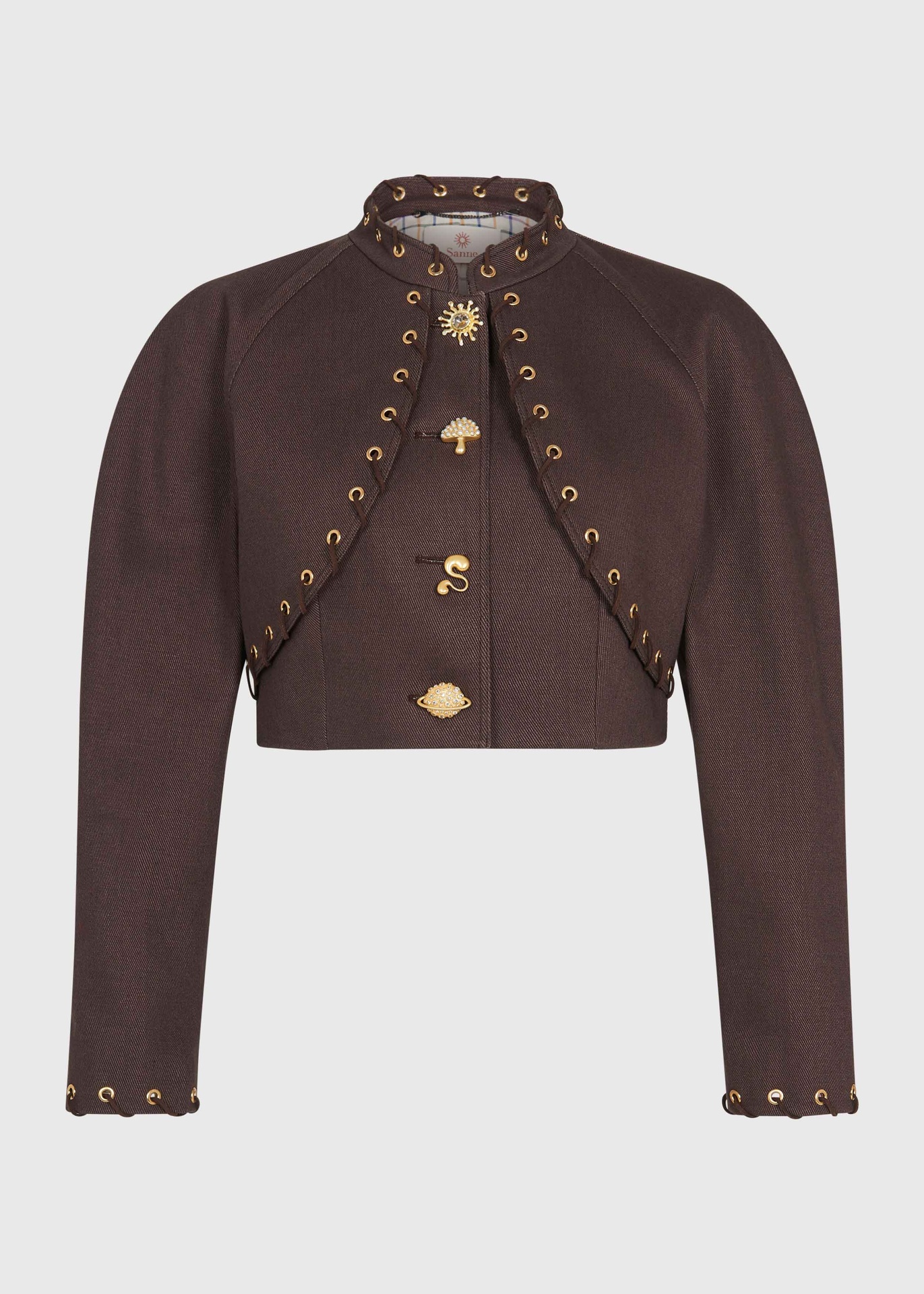 Brown Cropped Jacket