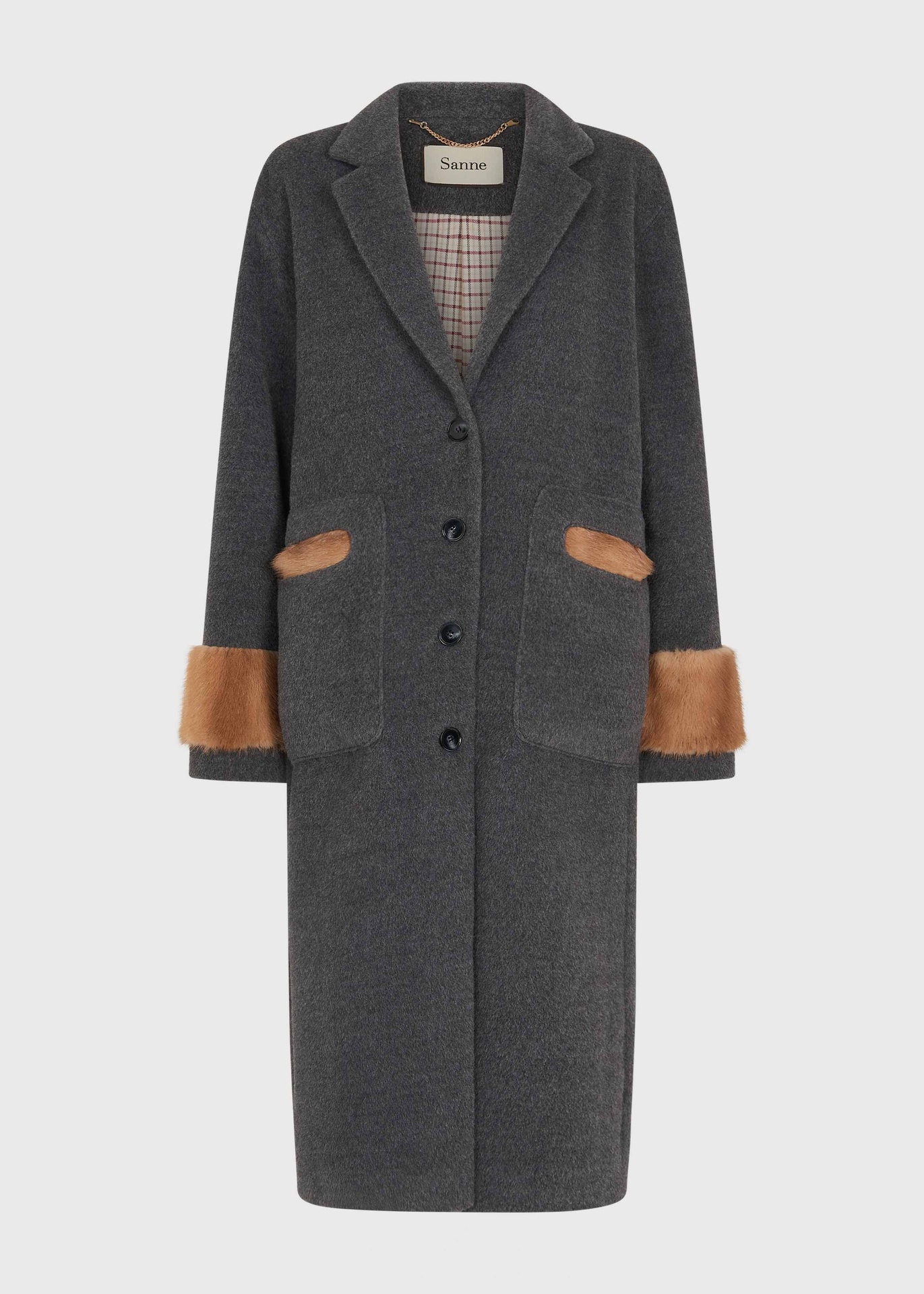 Astro Grey Alpaca Coat (UK16)