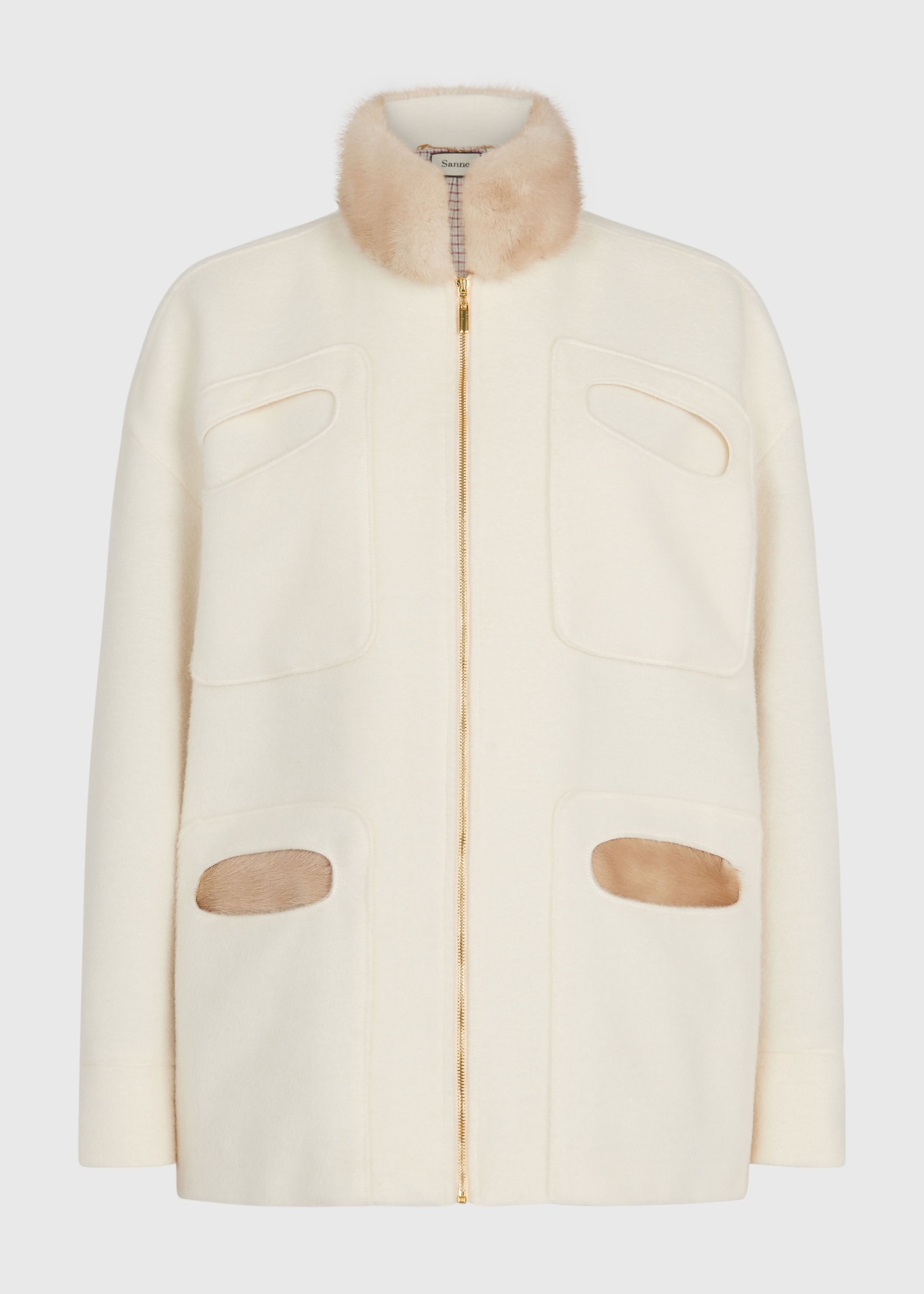 Cream Alpaca Coat (UK16)
