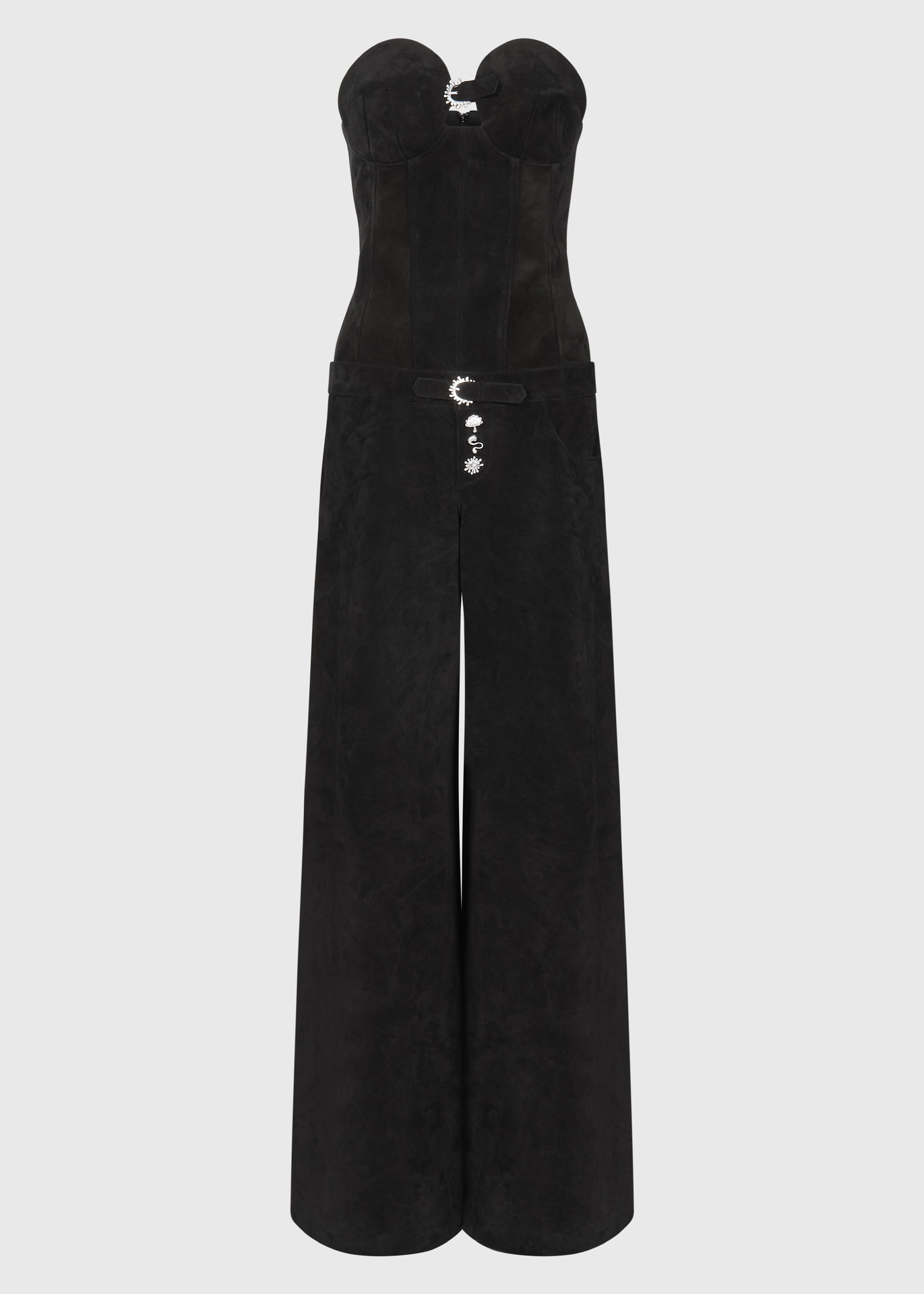 Vantablack Suede Leather Jumpsuit