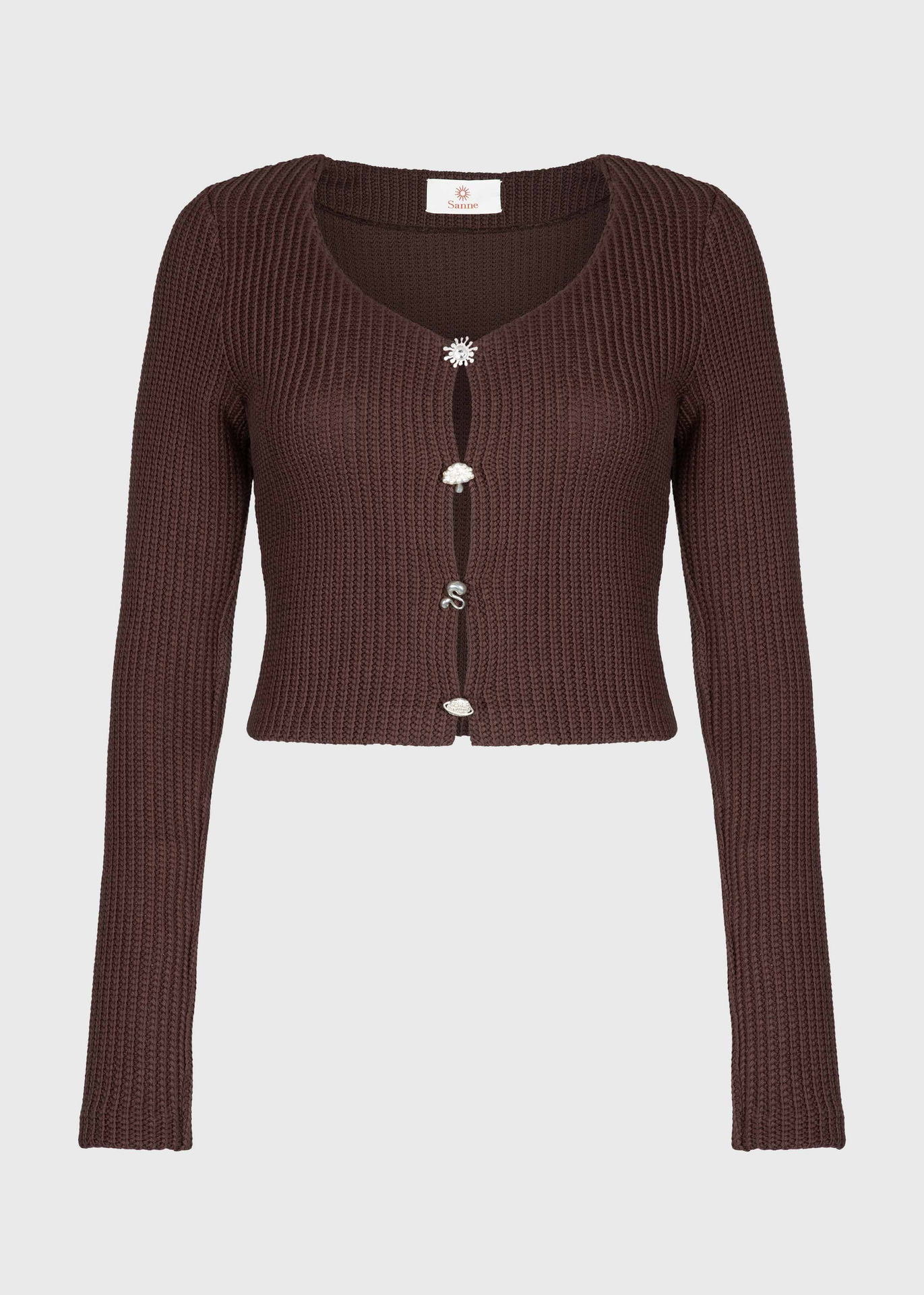 Chocolate Brown Knit Cardigan (UK16)