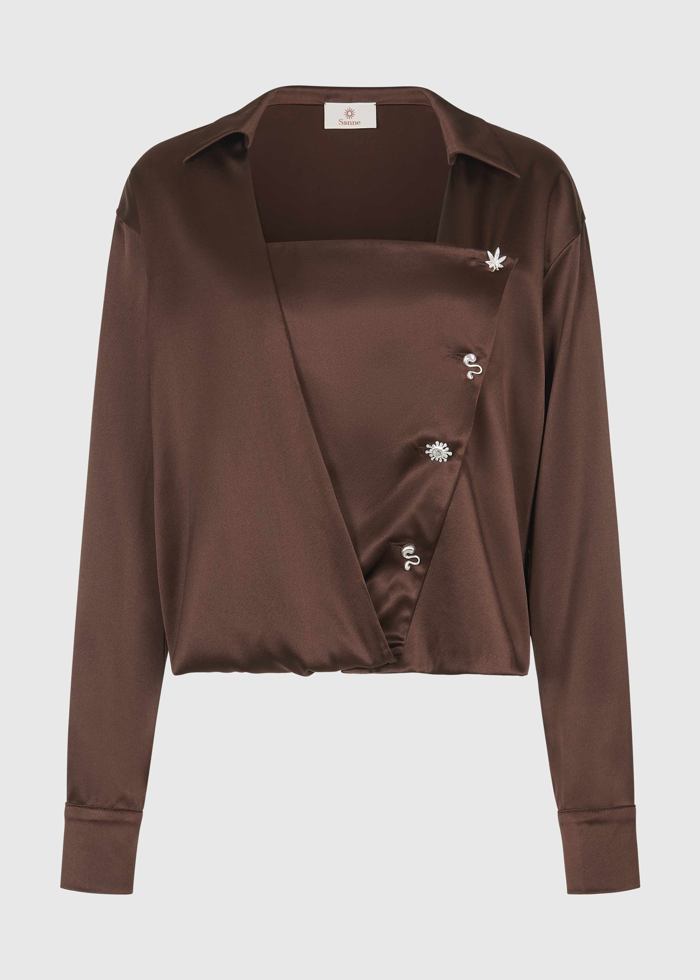 Chocolate Silk Shirt (UK16)
