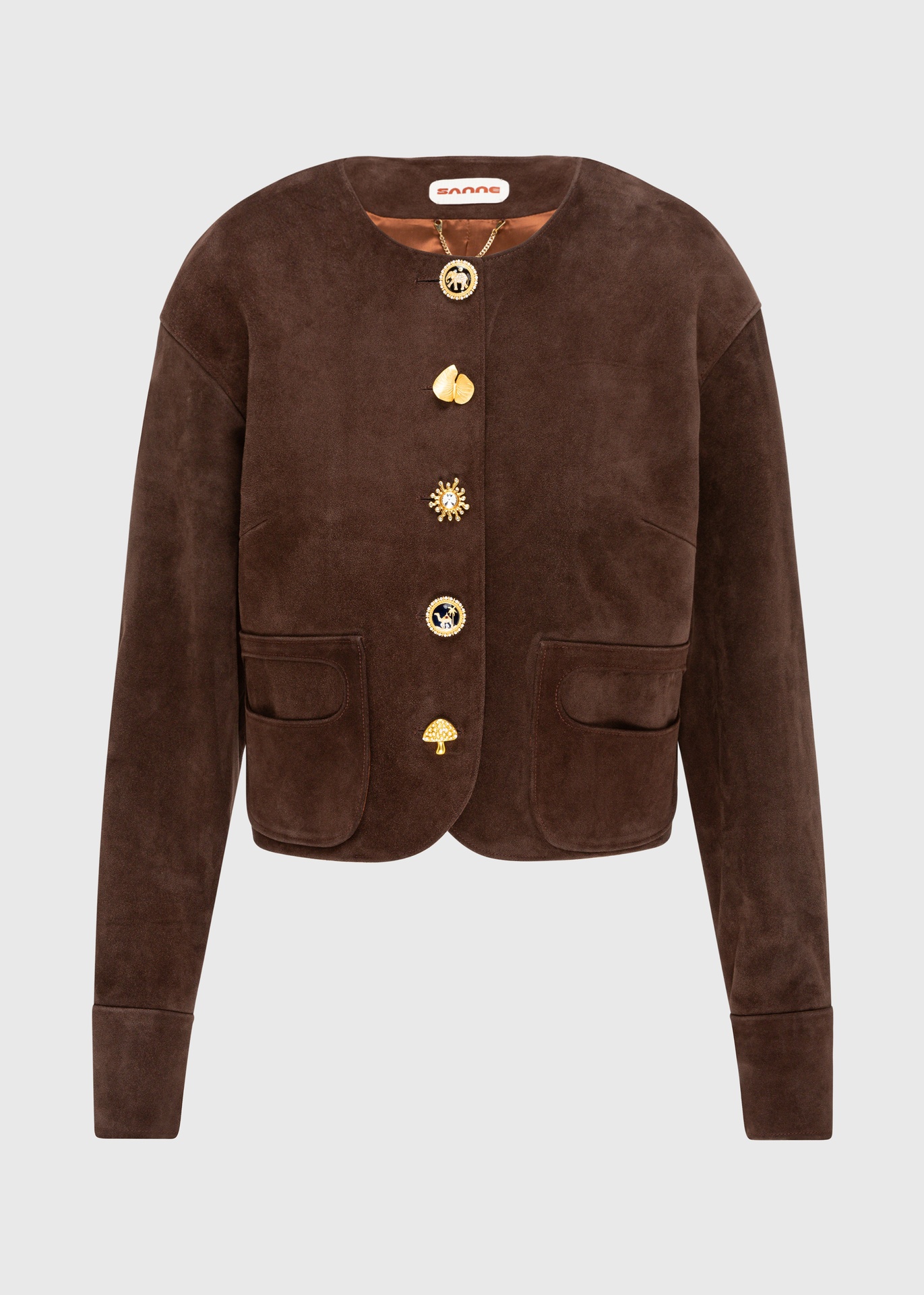 [JKT-SA25-06-SUE-BRW] Mocha Mirage Suede Jacket (UK6)