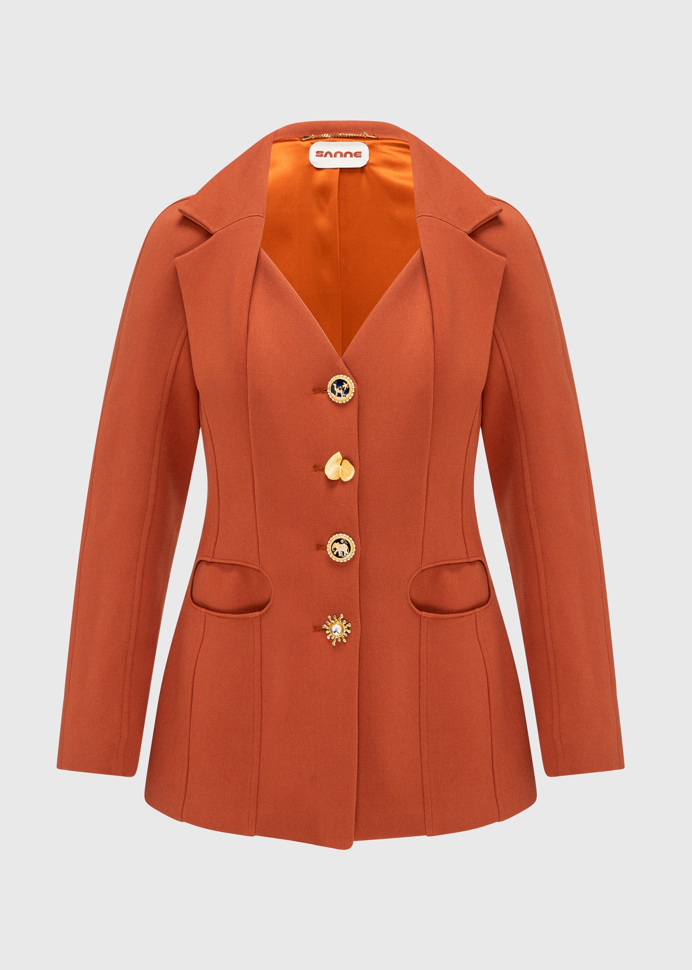 [JKT-SA25-06-WOL-ORG] Saffron Blaze Jacket (UK6)