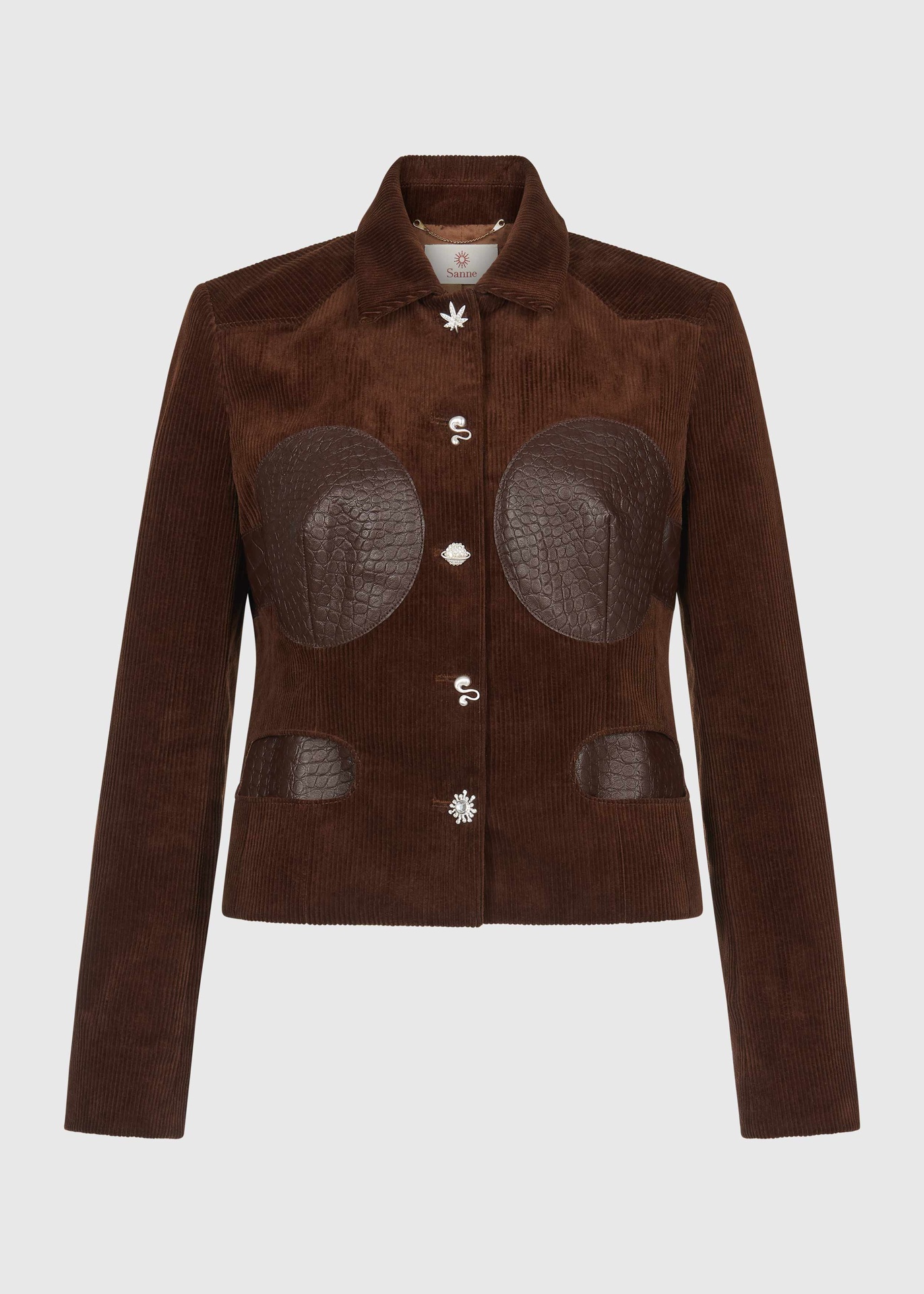 [JKT-AS126-08-COR-BRW] Chocolate Cord Jacket Size UK8