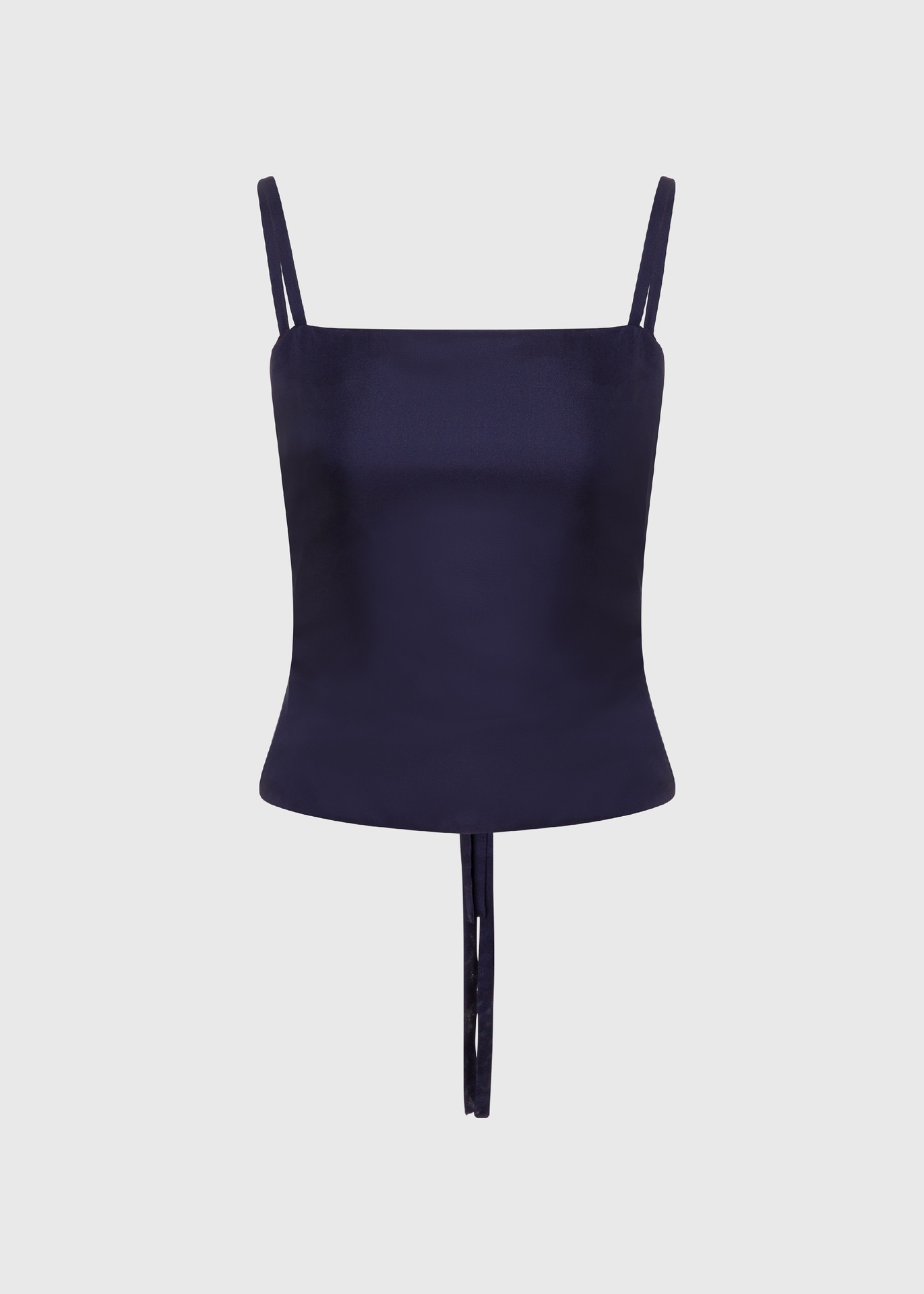 [TOP-SS125-08-SIL-BLU] Malibu Midnight Backless Top Size UK8