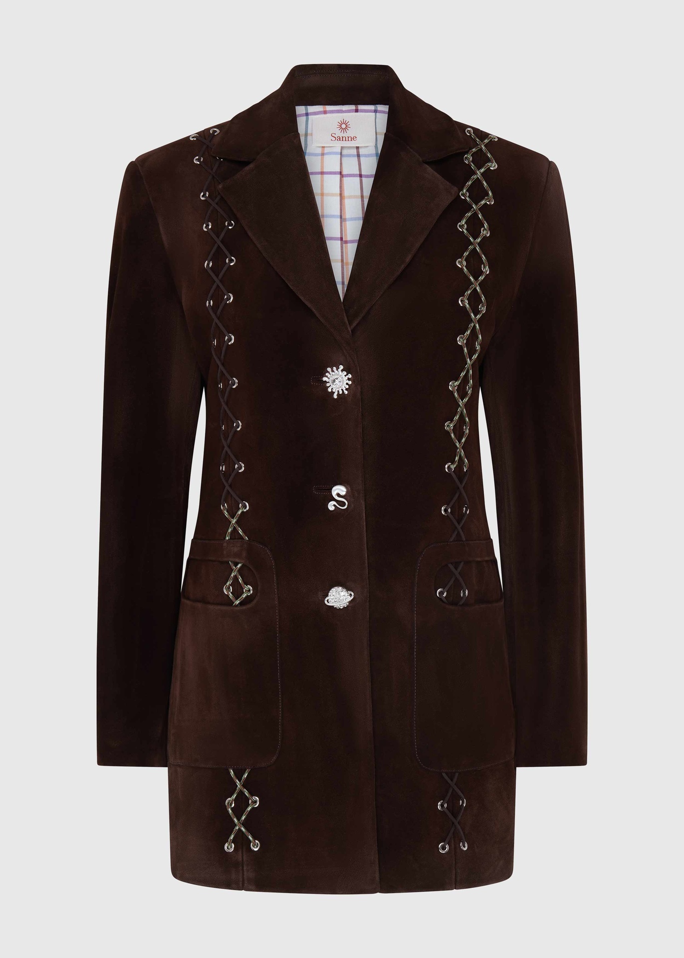 [JKT-AS126-0810-SUE-BRW] Mocha Suede Blazer Fits UK8-UK10