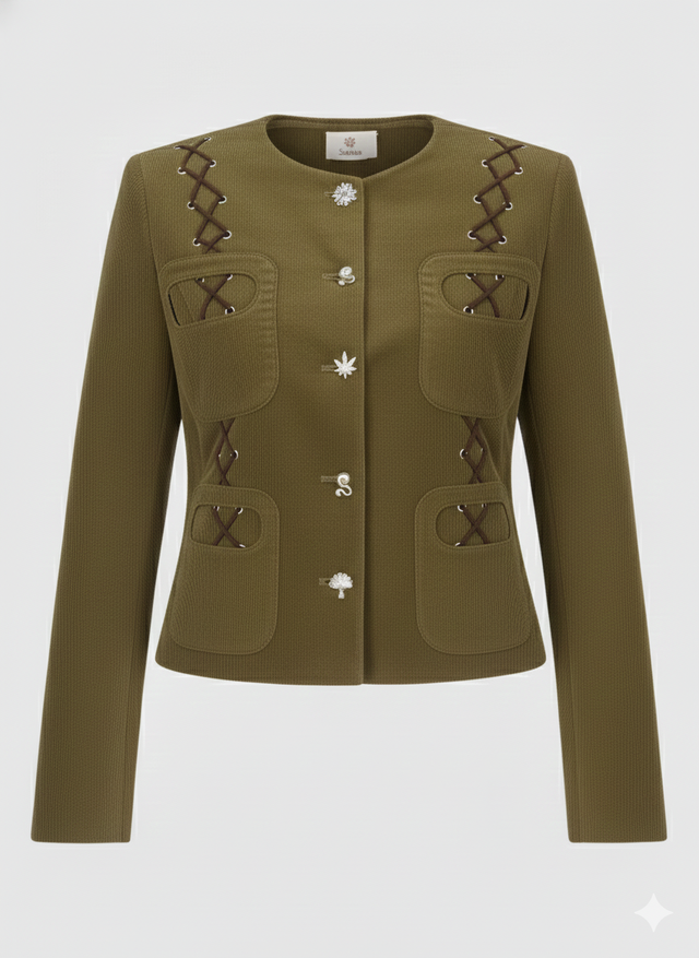 [JKT-SS125-08-COR-OLV] Khaki Trail Jacket Size UK8