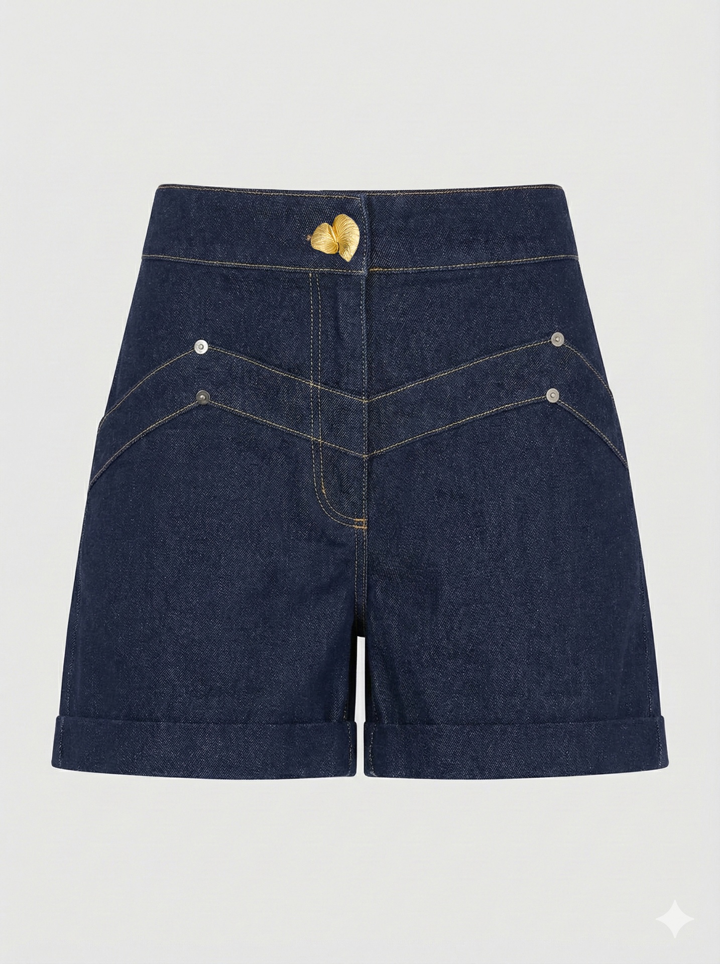 [SRT-SS125-08-DEN-BLU] Stella Wave Denim Shorts Size UK8