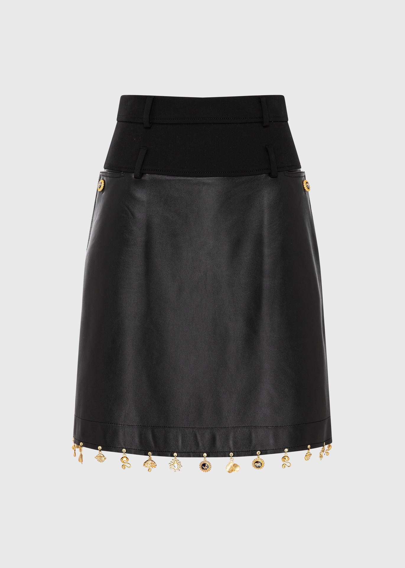 [SKT-TTD4-06-LEA-BLK] Noir Luxe Skirt  (UK6)