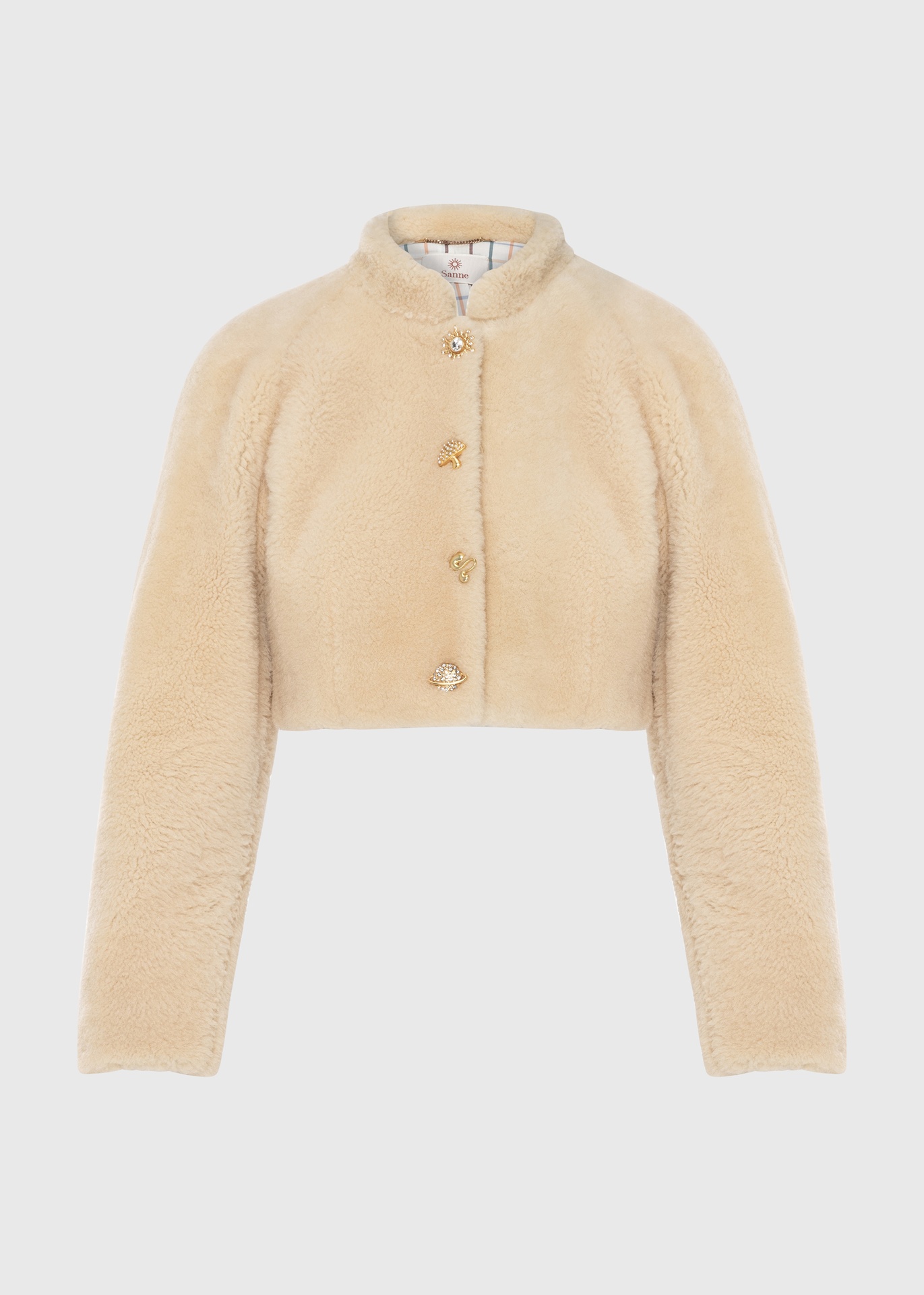 [JKT-TTD4-06-SHE-CRM] Cropped Teddy Jacket (UK6)