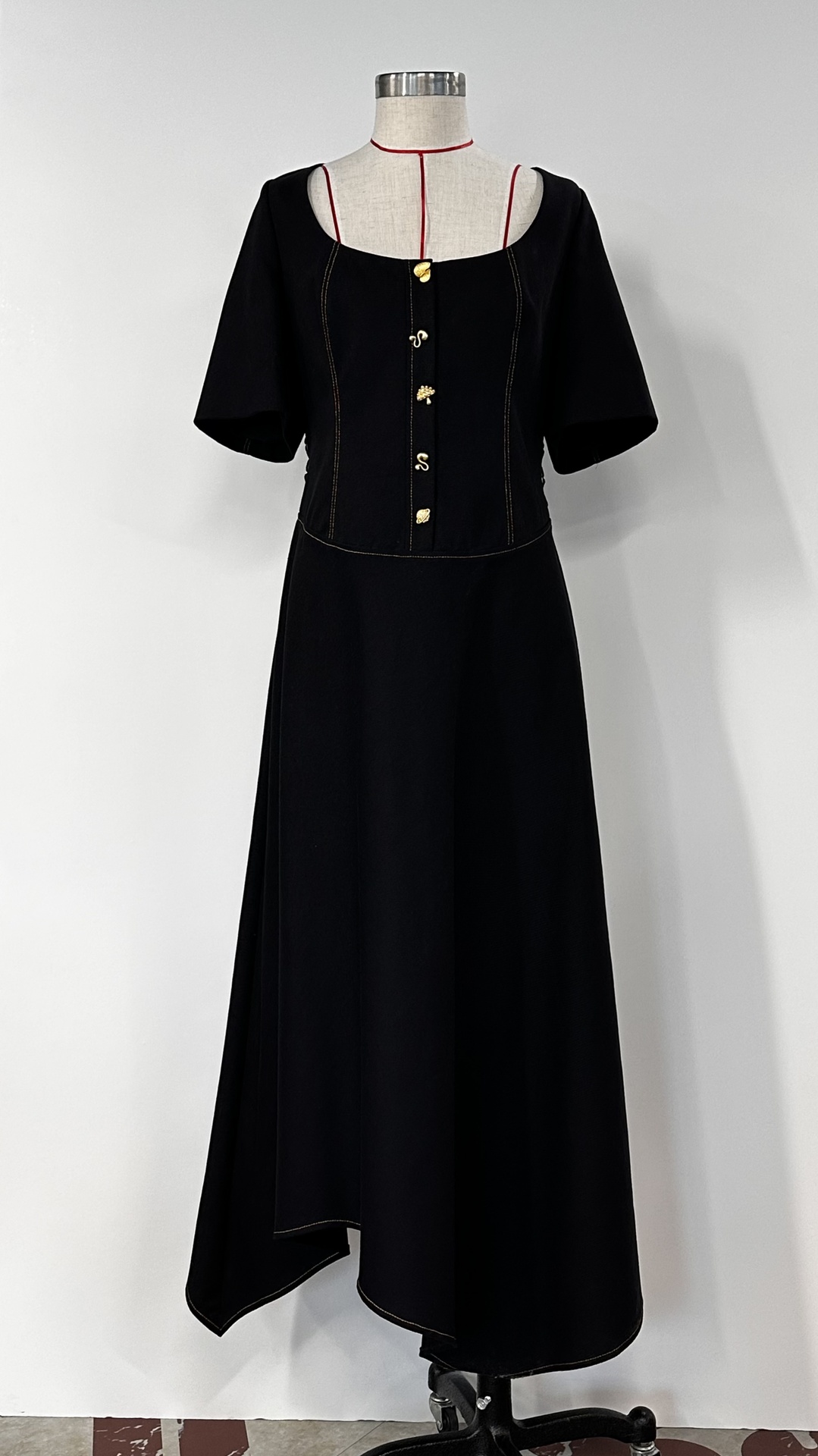 Black Denim Dress (Size UK14)