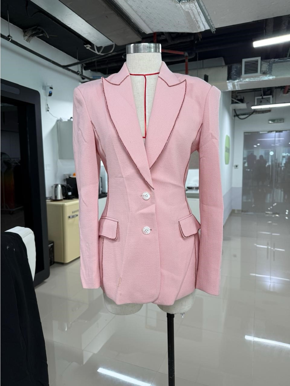 Pink Blazer with Crystal Embellishment Size UK8