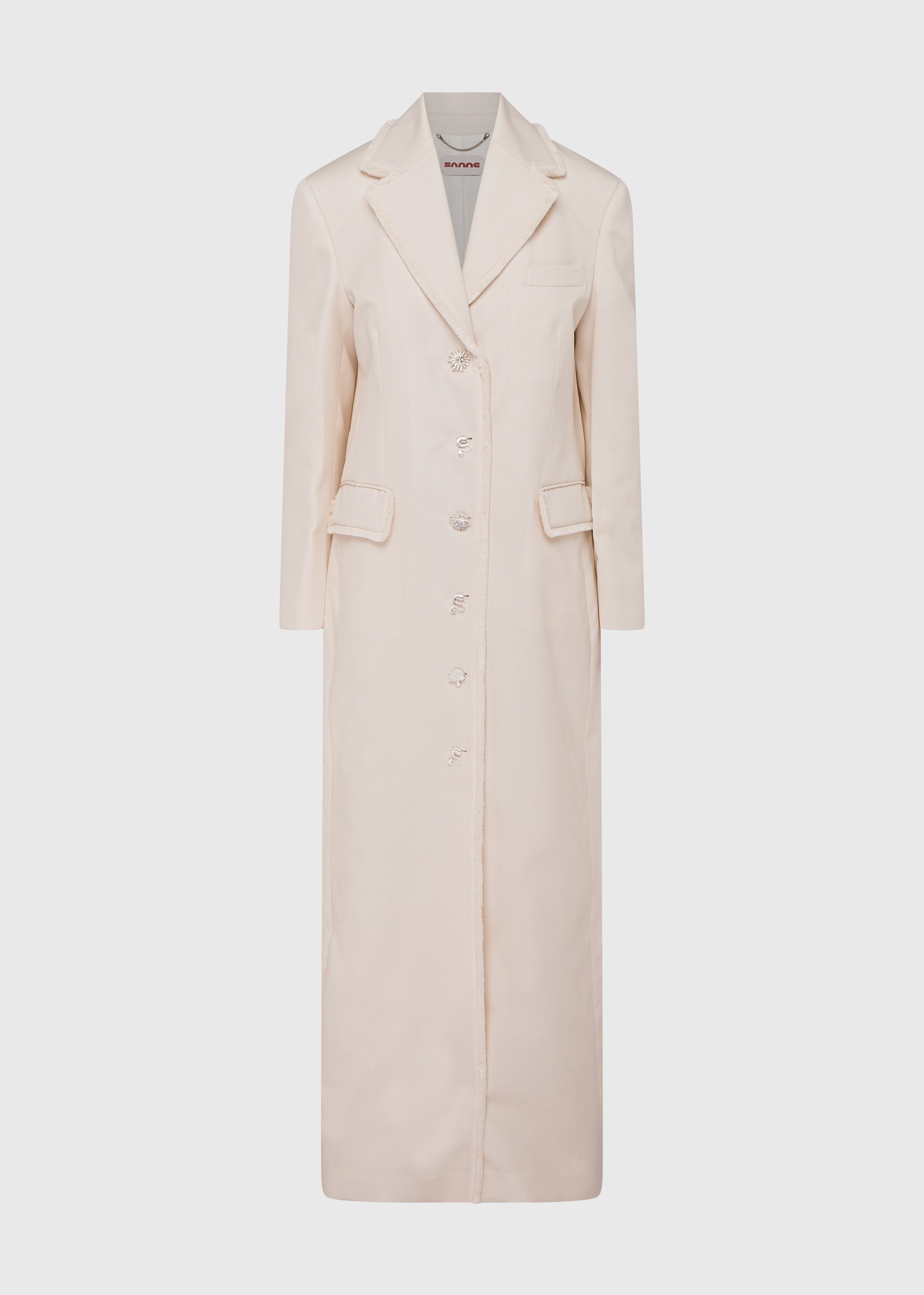 [COT-DTD06-06-WOL-IVR] Aurelia Ivory Fringe Coat (UK6)