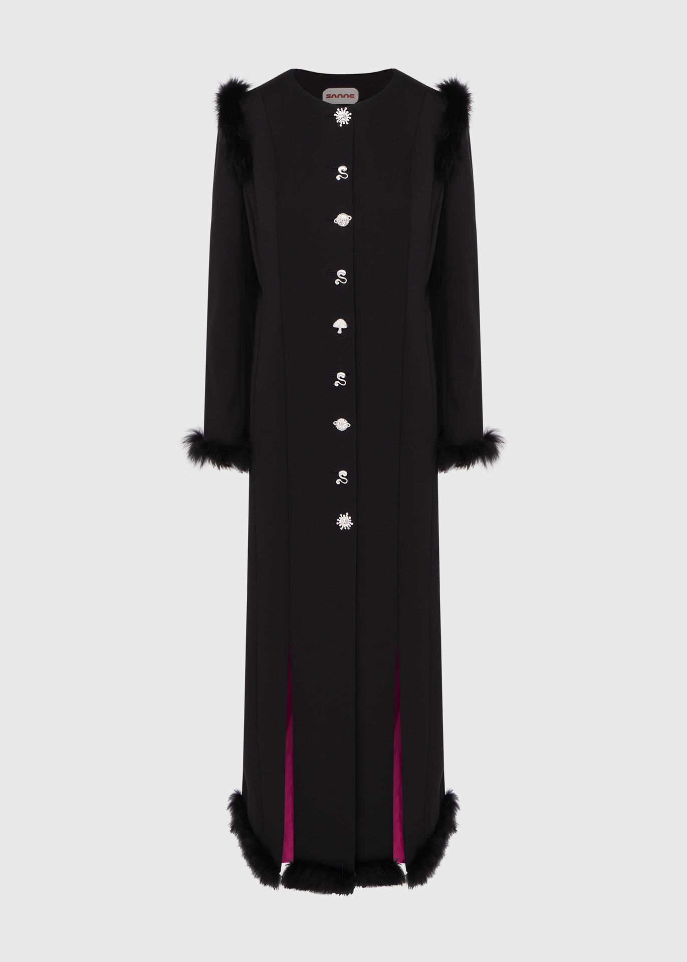 [COT-DTD26-06-WOL-BLK] Gilded Noir Fur Coat (UK6)