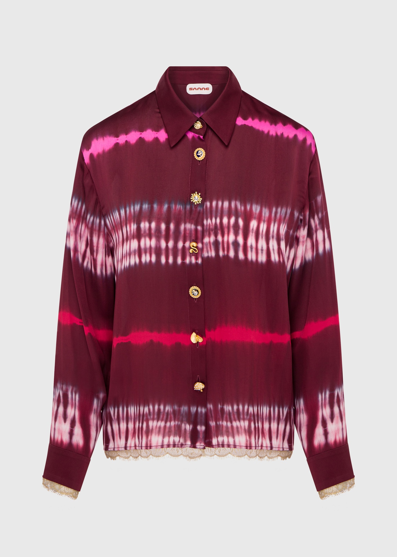 [SHT-DTD26-06-SIL-RED] Soleia Red Silk Shirt (UK6)