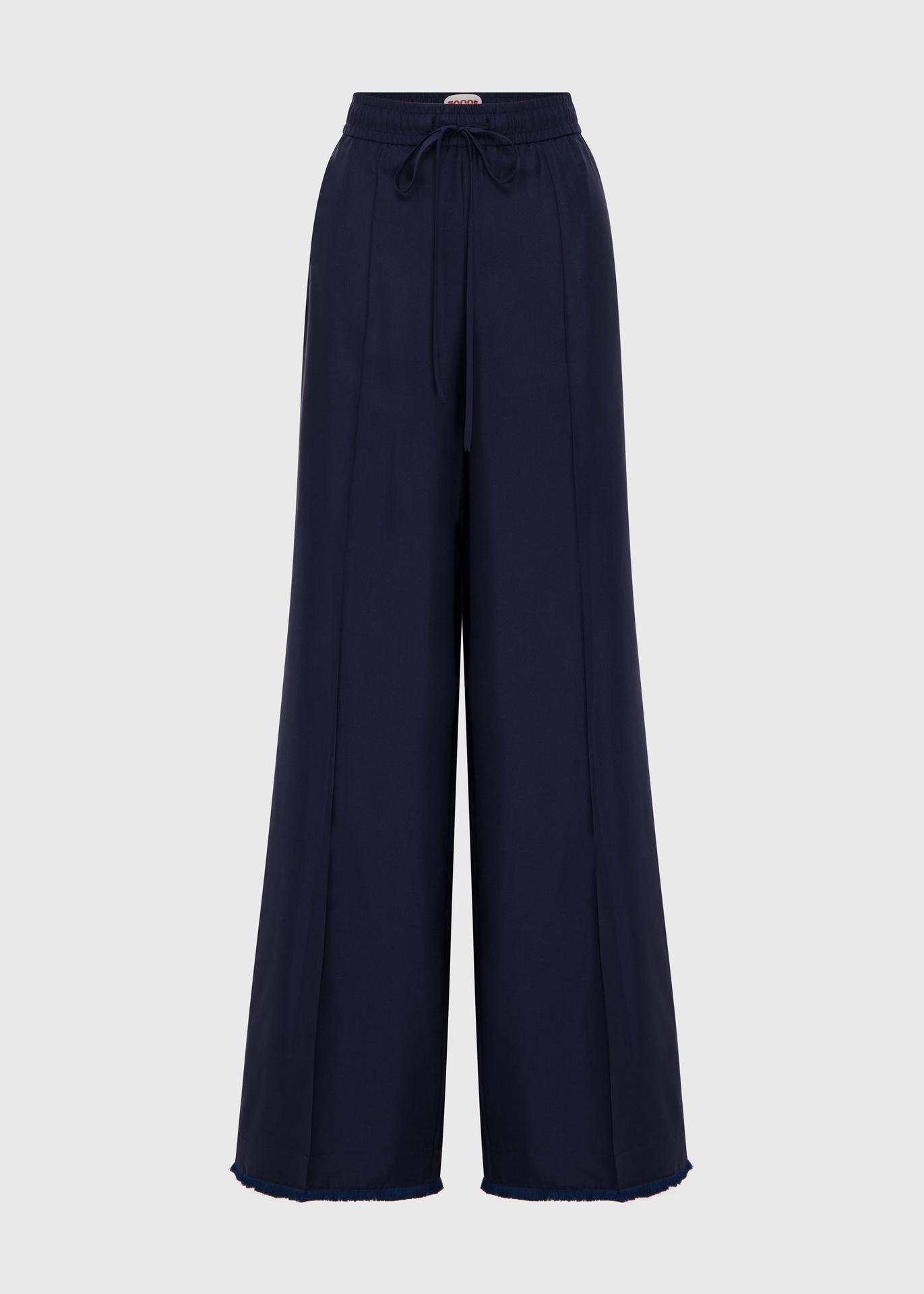 [TRS-DTD26-06-SIL-BLU] Malibu Midnight Silk Trousers  (UK6)