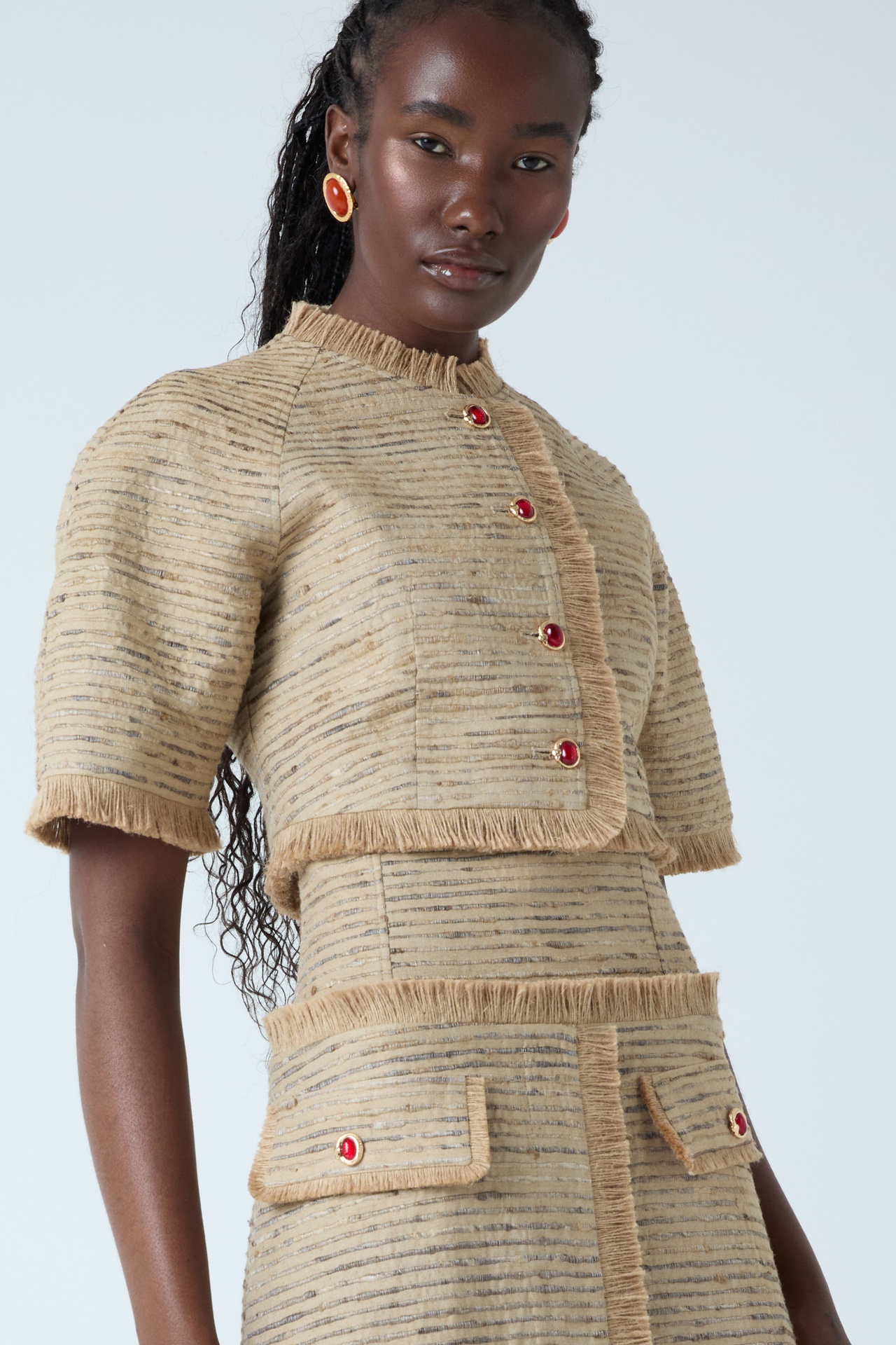 [JKT-VN26-06-SIL-BEI] Marula Cropped Jacket (UK6)