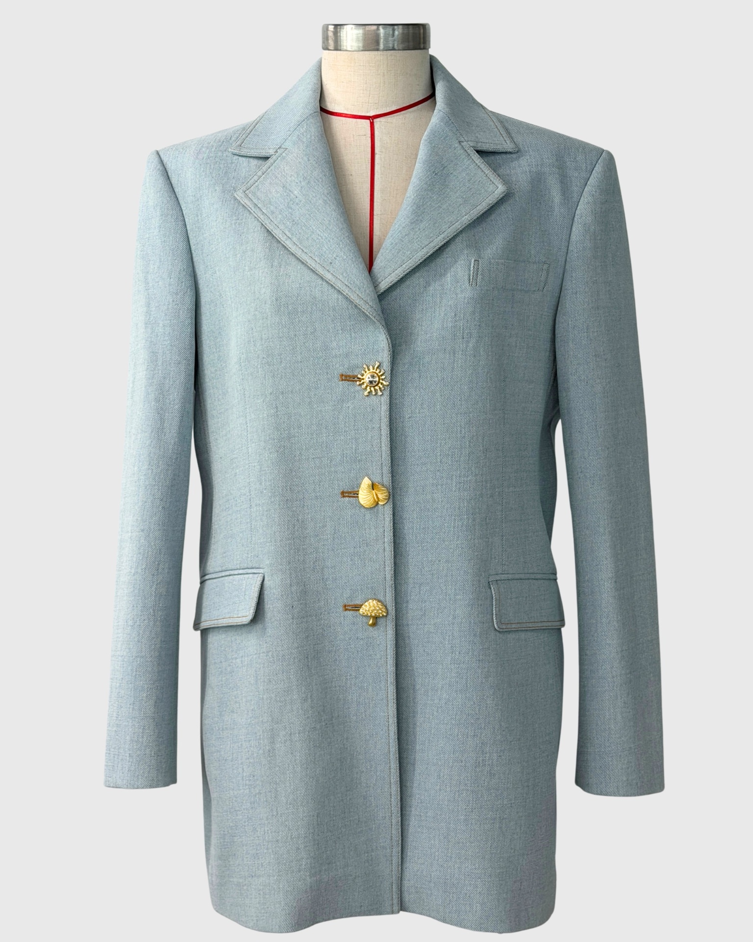  Stellar Sky Denim Blazer (Size UK8) - RRP £1900