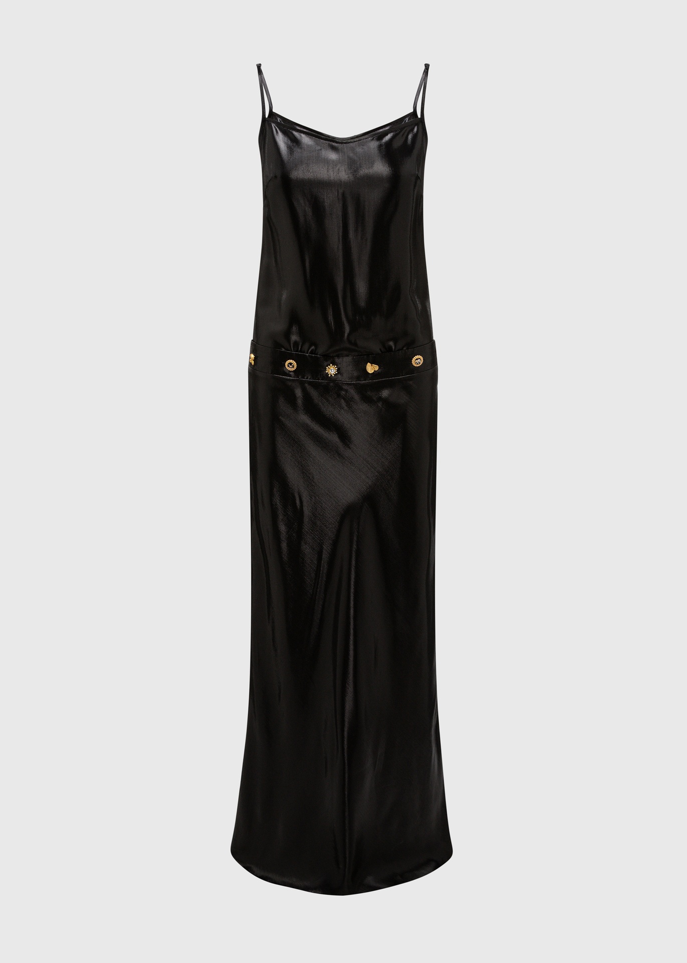 Celeste Noir Slip Dress